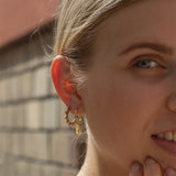 SOL Drops Citrin Small Hoops Golden