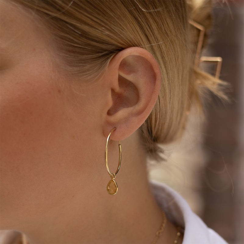 SOL Drops Citrin Big Hoops Golden