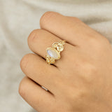 Namaste Mondstein Ring Golden