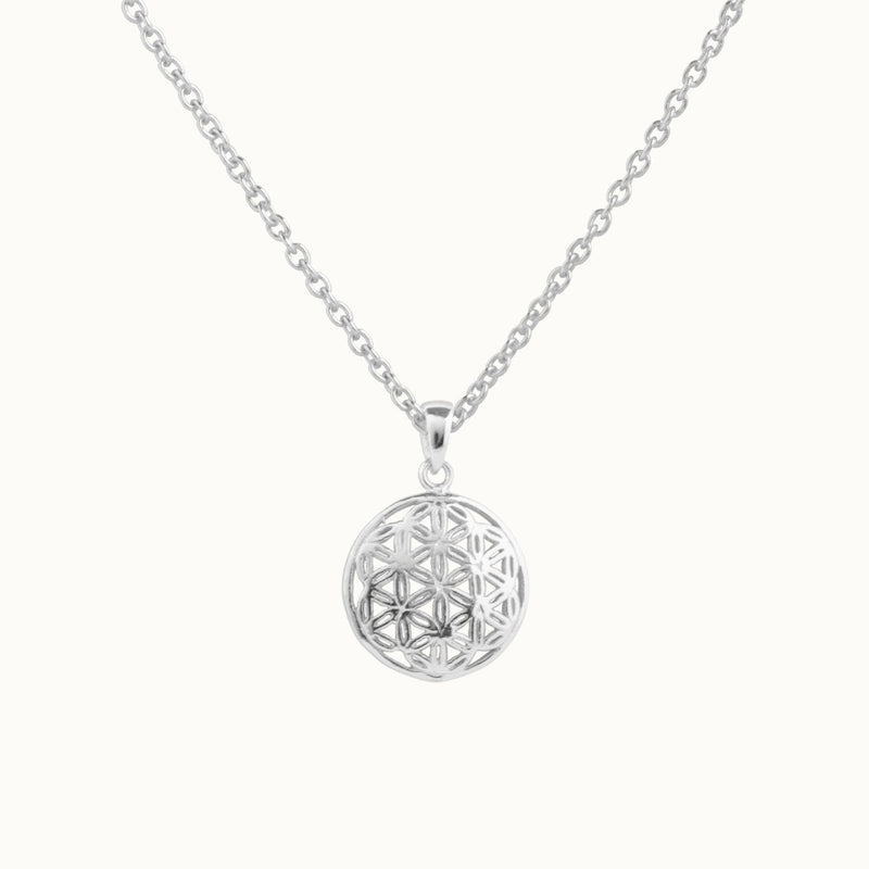 Blume des Lebens Charm Silber