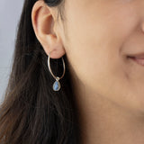 SOL Drops Labradorit Big Hoops Silber