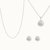 Lebensblume Layering Silber Set