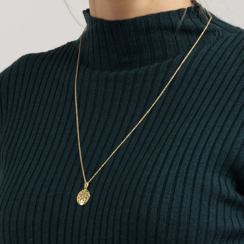 Blume des Lebens Charm Golden