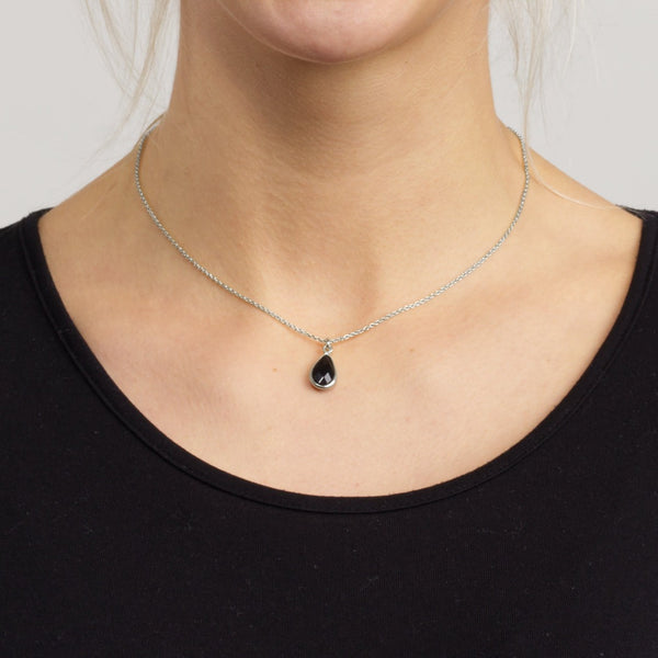 SOL Drops Onyx Charm Silber