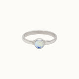 Una Opalglas Ring Silber