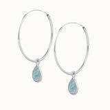 SOL Drops Aura-Quarz Big Hoops Silber
