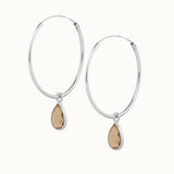 SOL Drops Citrin Big Hoops Silber