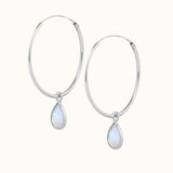 SOL Drops Mondstein Big Hoops Silber