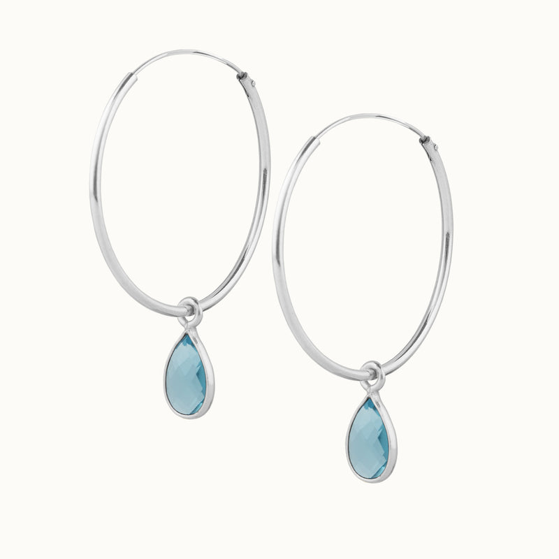 SOL Drops Topas Big Hoops Silber