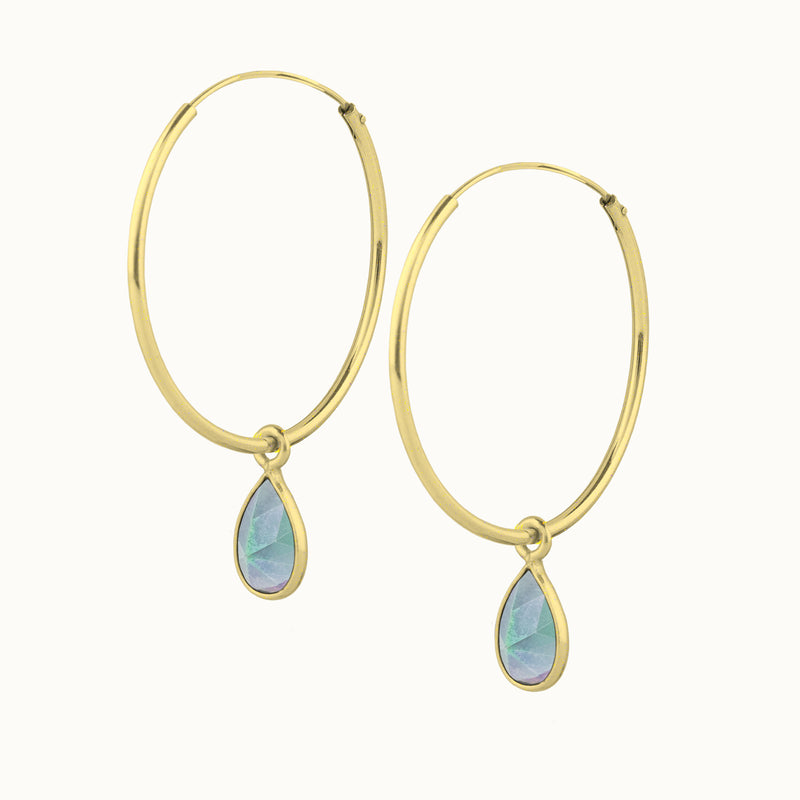SOL Drops Aura-Quarz Big Hoops Golden