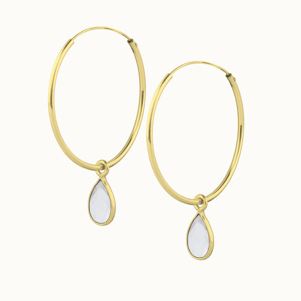 SOL Drops Bergkristall Big Hoops Golden