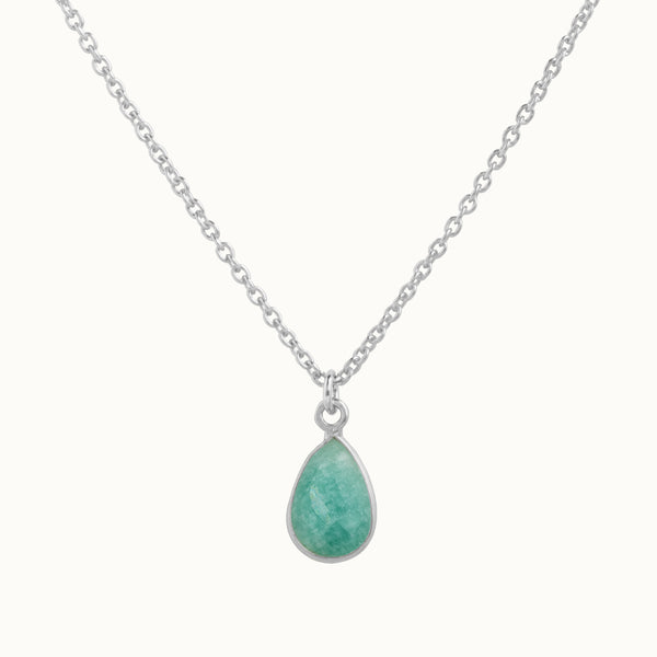 SOL Drops Amazonit Charm Silber