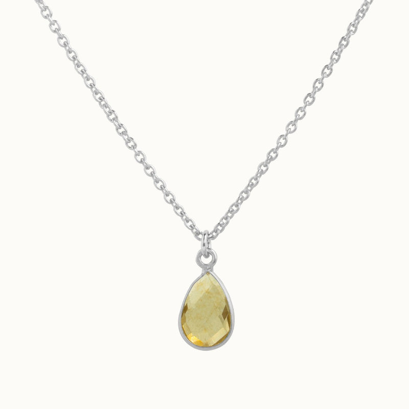 SOL Drops Citrin Charm Silber
