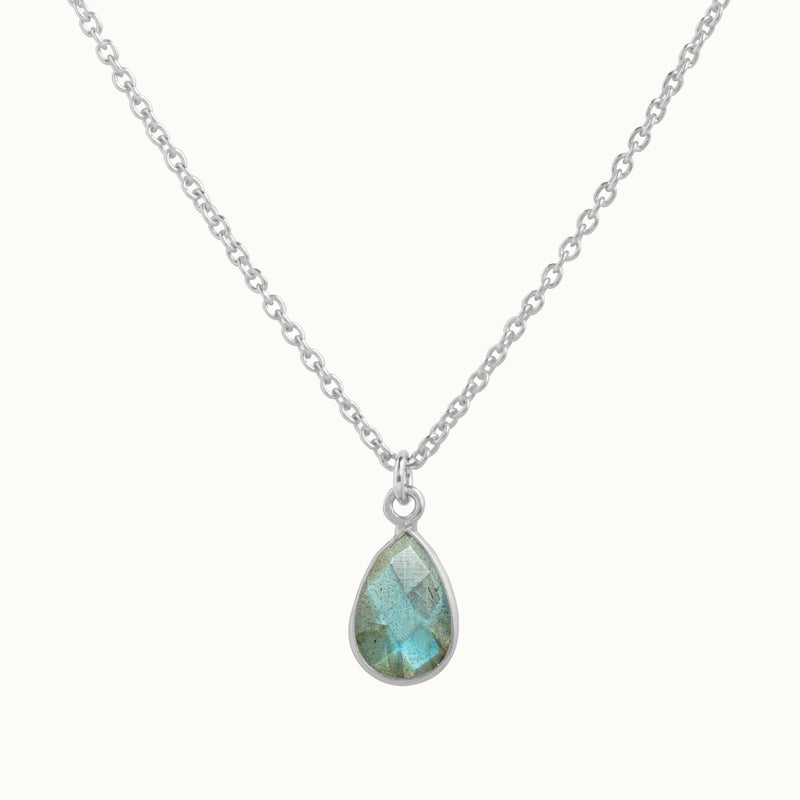 SOL Drops Labradorit Charm Silber