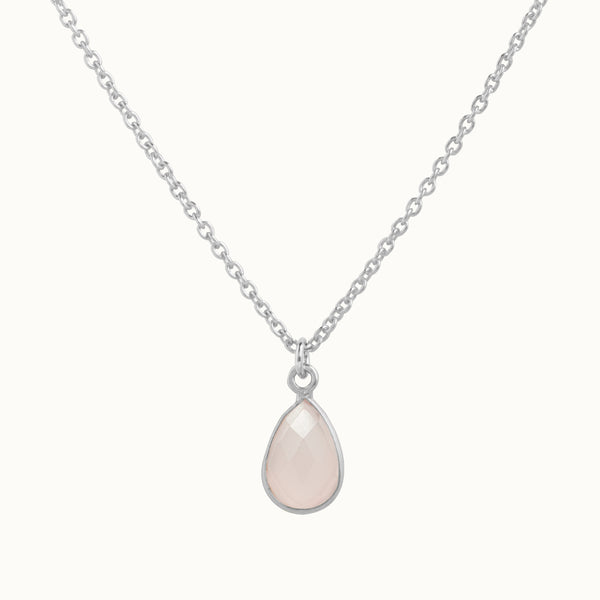 SOL Drops Rosenquarz Charm Silber
