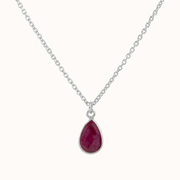 SOL Drops Rubin Charm Silber