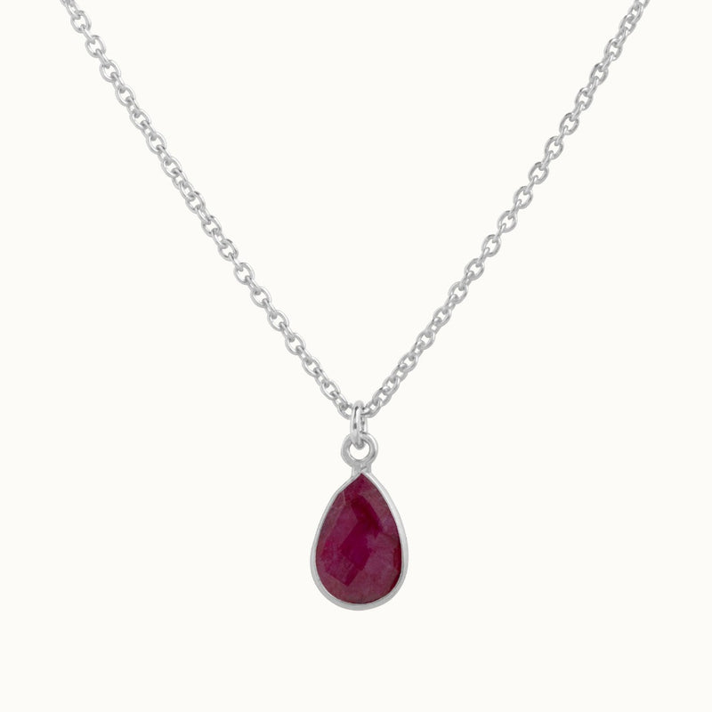 SOL Drops Rubin Charm Silber