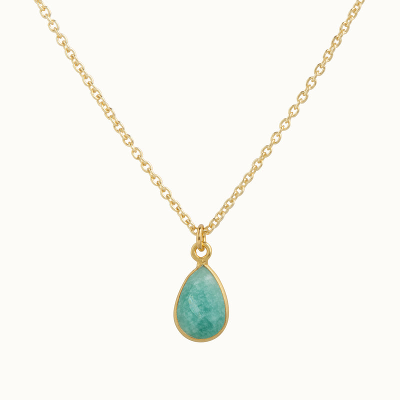 SOL Drops Amazonit Charm Golden