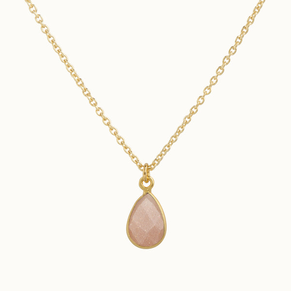 SOL Drops Peach-Mondstein Charm Golden