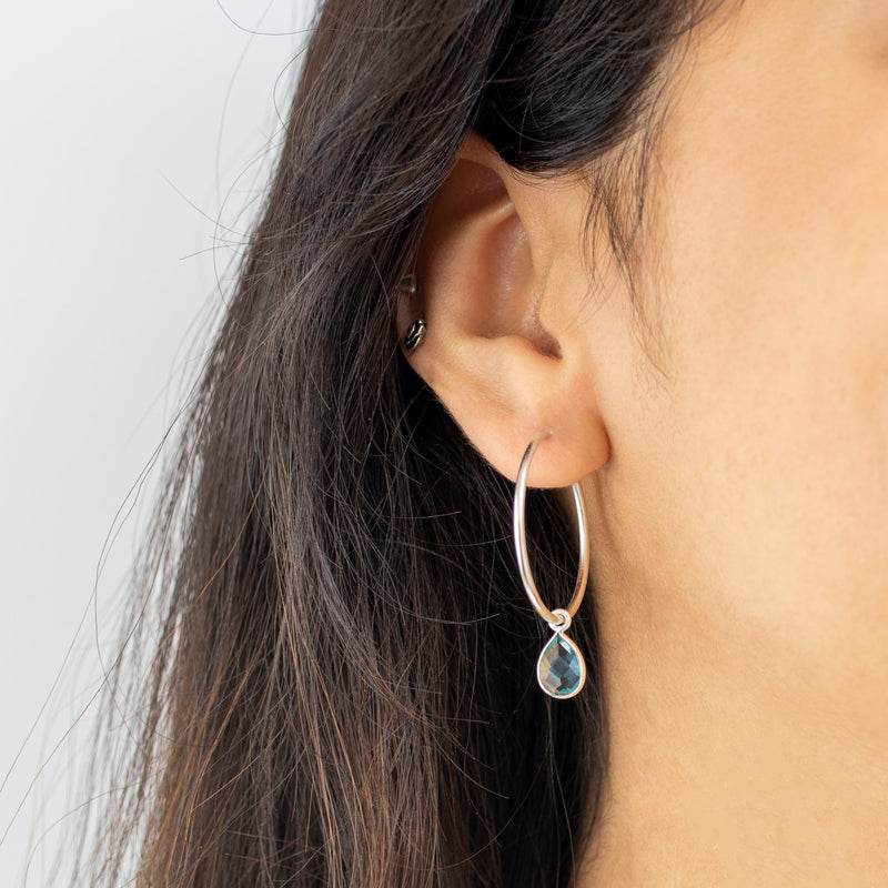 SOL Drops Topas Big Hoops Silber