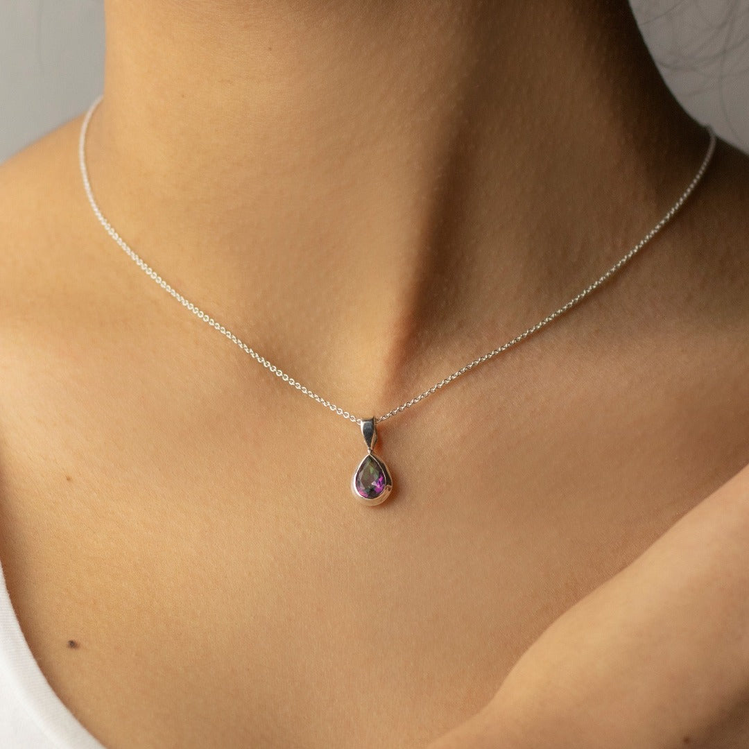 Agua Aura-Quarz Charm Silber - Spirit of Liebs