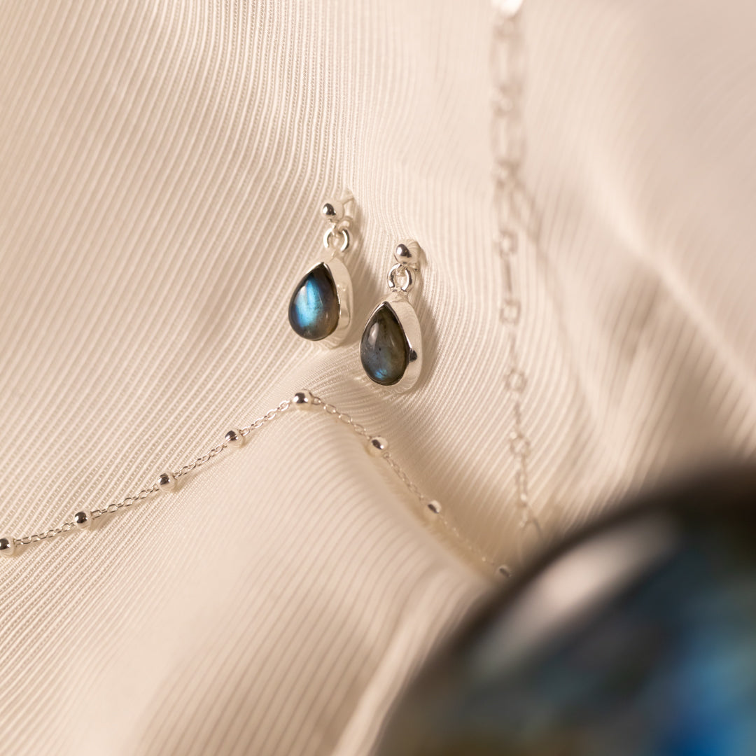 Agua Labradorit Ohrringe Silber - Spirit of Liebs