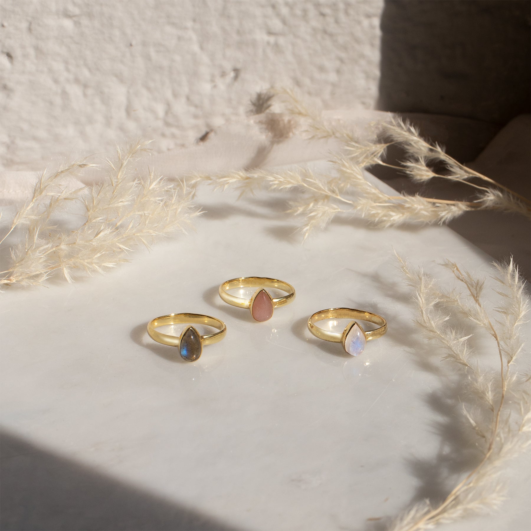 Agua Labradorit Ring Golden - Spirit of Liebs