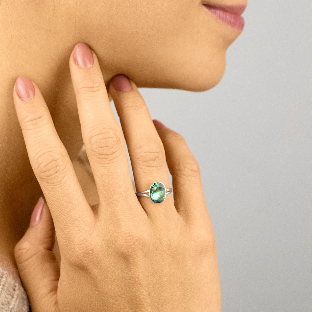 Aries Abalone Ring Silber - Spirit of Liebs