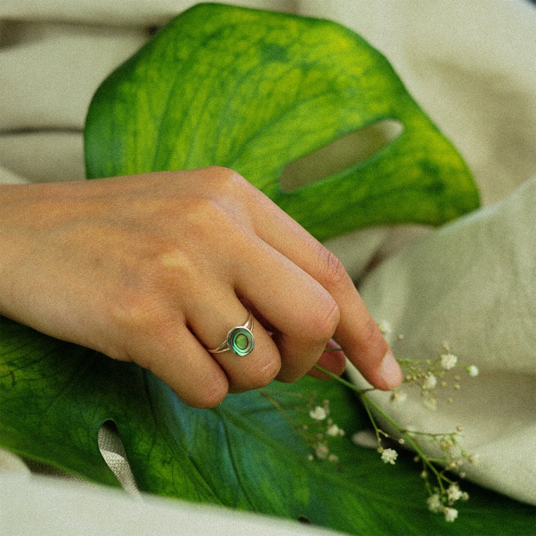 Aries Abalone Ring Silber - Spirit of Liebs
