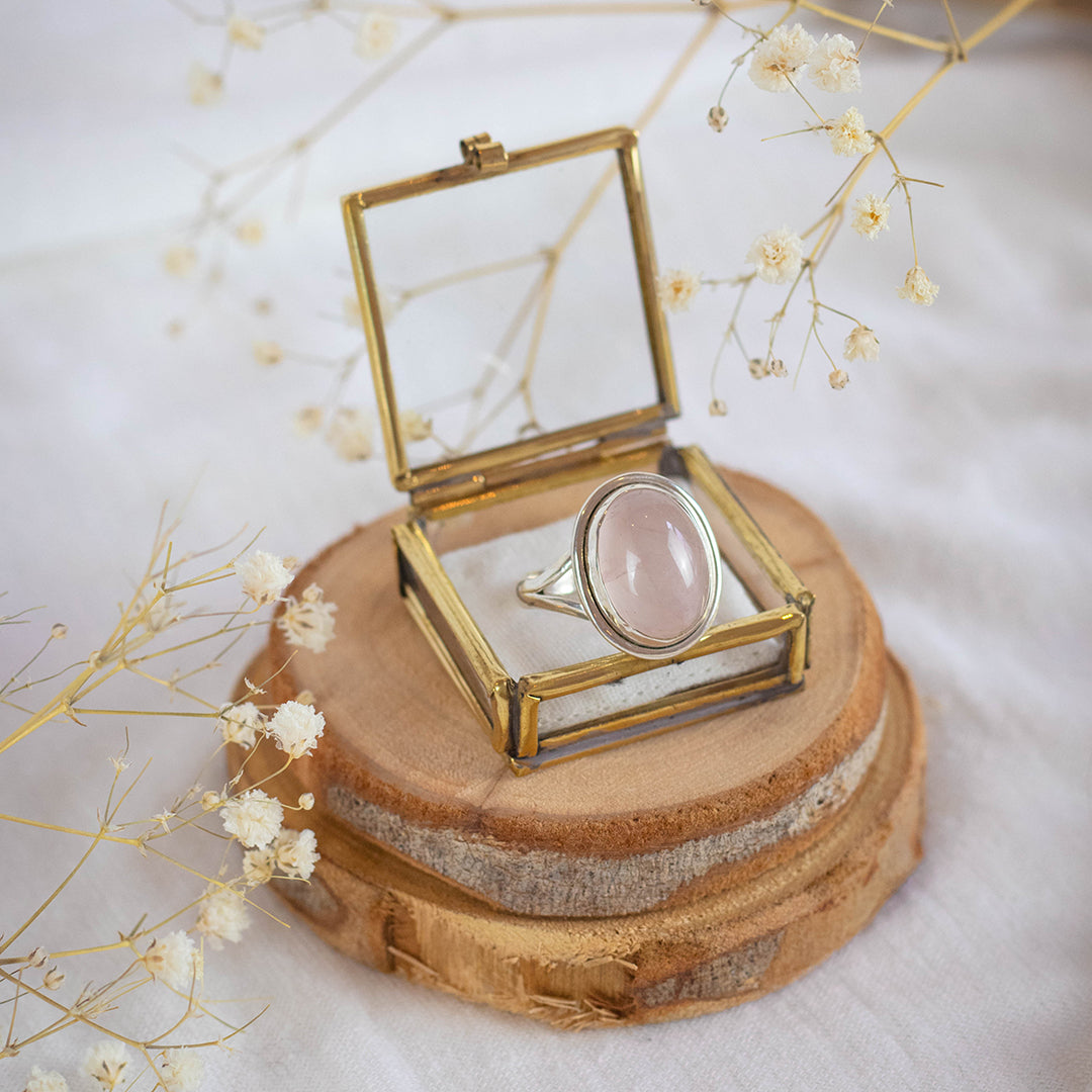 Aylin Rosenquarz Ring Silber - Spirit of Liebs