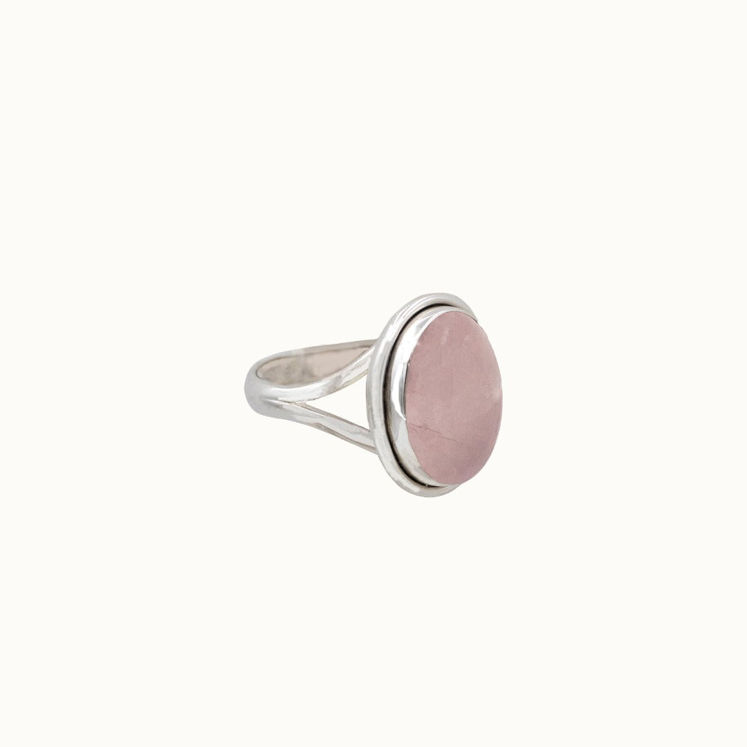 Aylin Rosenquarz Ring Silber - Spirit of Liebs