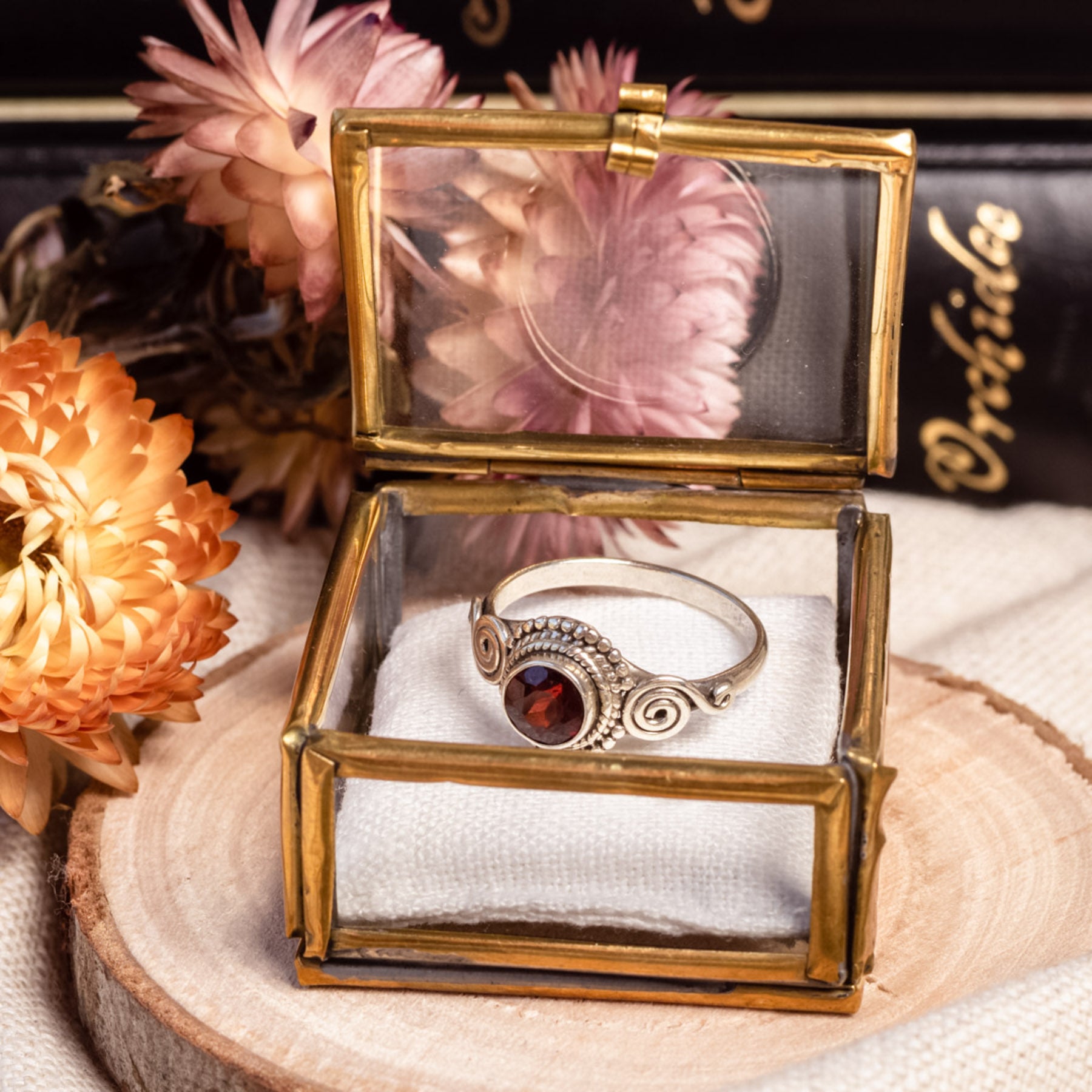 Dara Granat Ring Silber - Spirit of Liebs