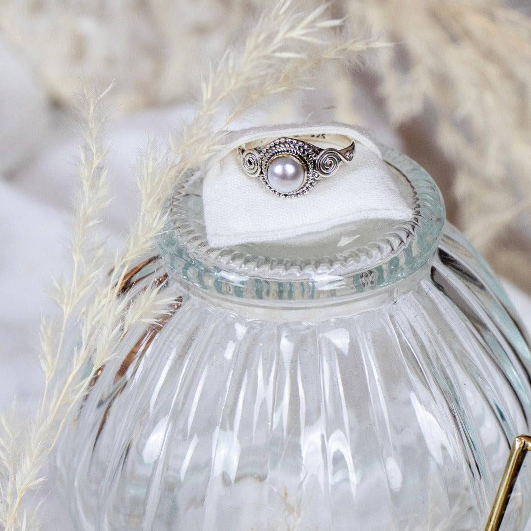 Dara Süßwasserperle Ring Silber - Spirit of Liebs