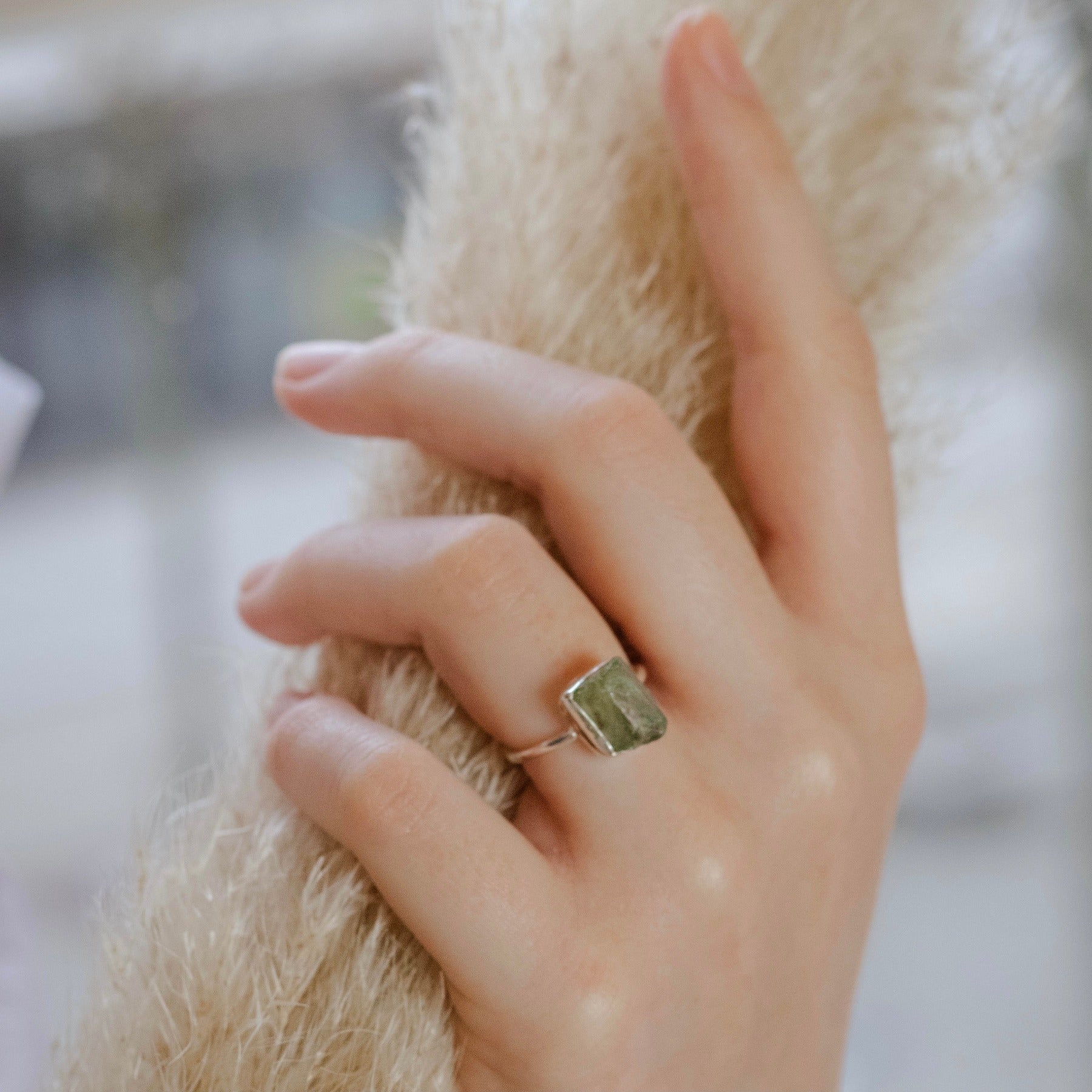 Gaia Aquamarin Ring Silber - Spirit of Liebs