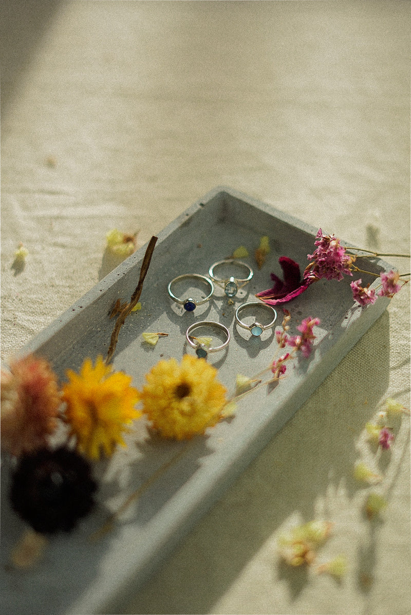 Una Lapislazuli Ring Silber