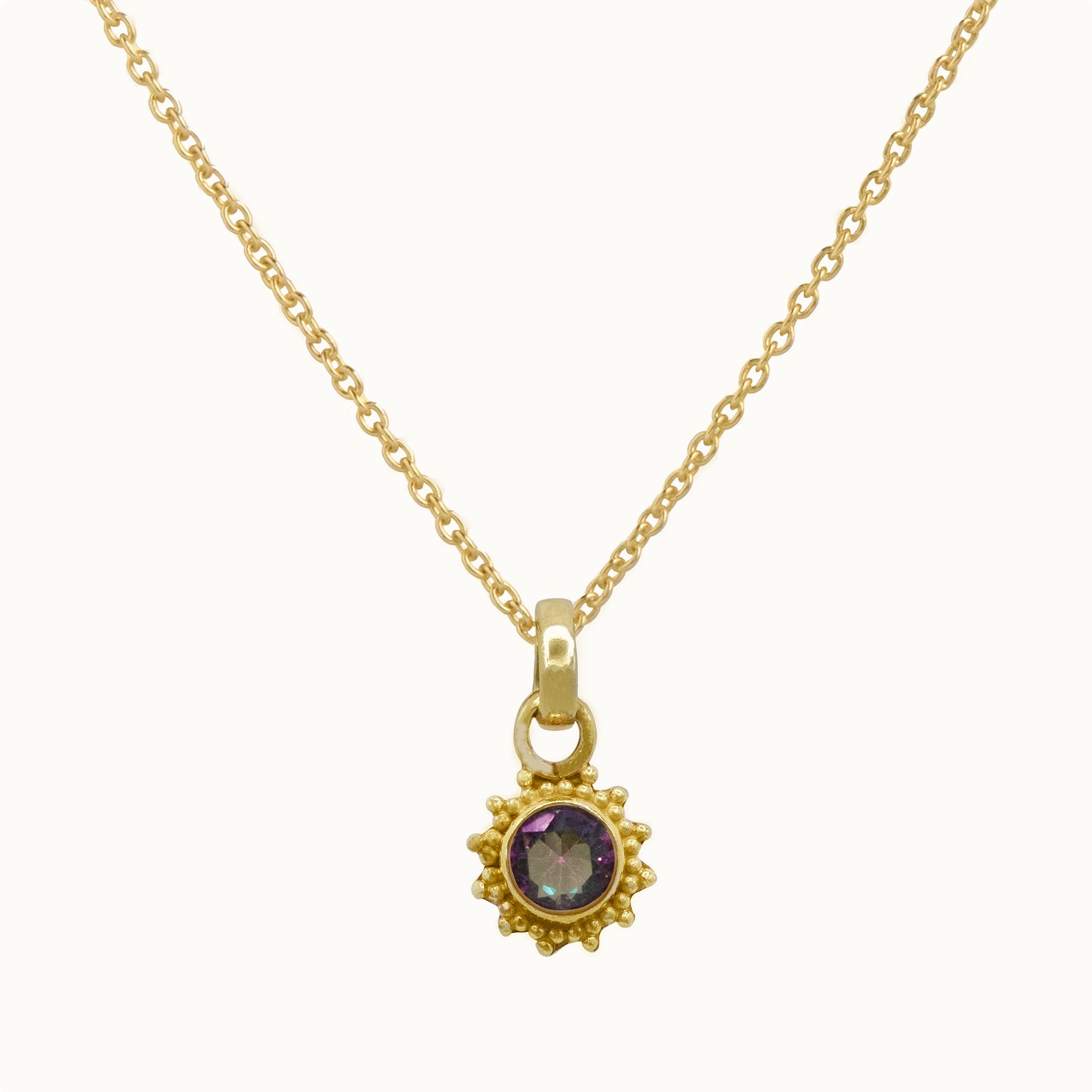 Indische Sonne Aura-Quarz Charm Golden - Spirit of Liebs