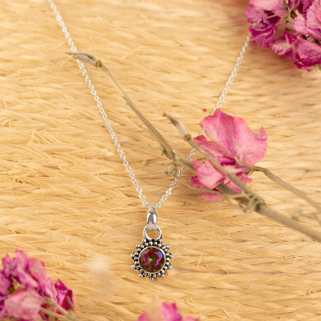 Indische Sonne Aura-Quarz Charm Silber - Spirit of Liebs