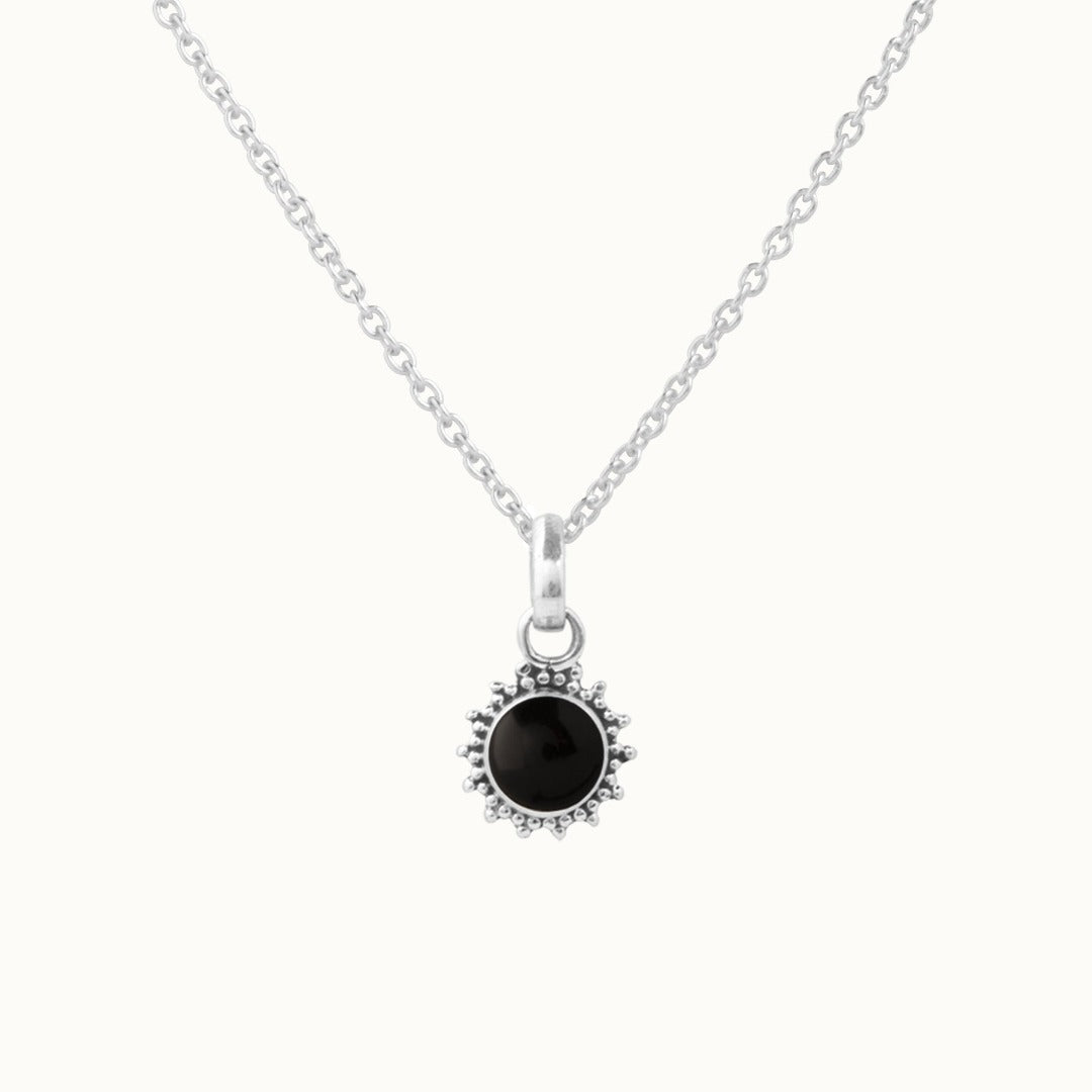 Indische Sonne Onyx Charm Silber - Spirit of Liebs