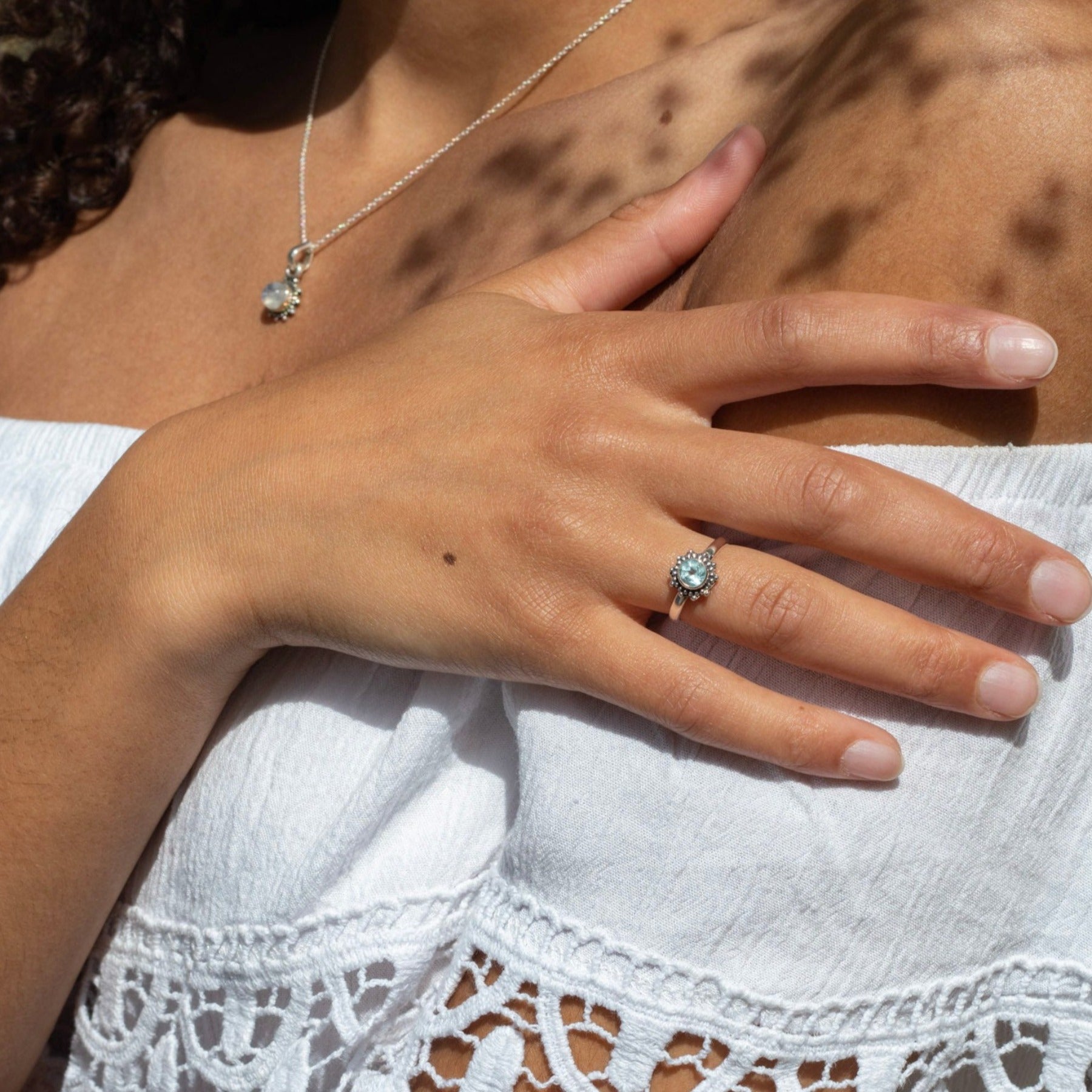 Indische Sonne Topas Ring Silber - Spirit of Liebs