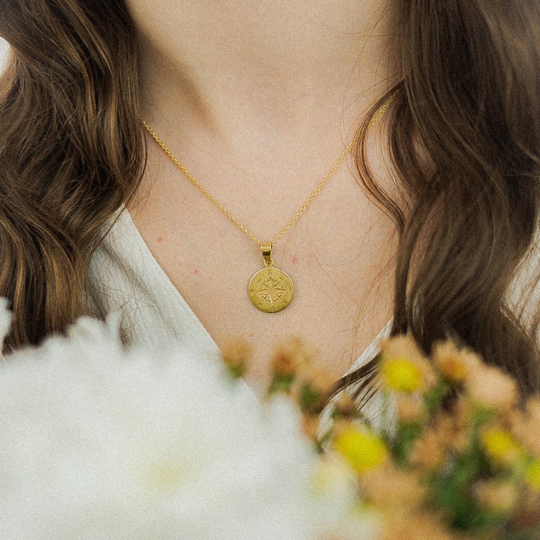 Kompass Charm Golden - Spirit of Liebs
