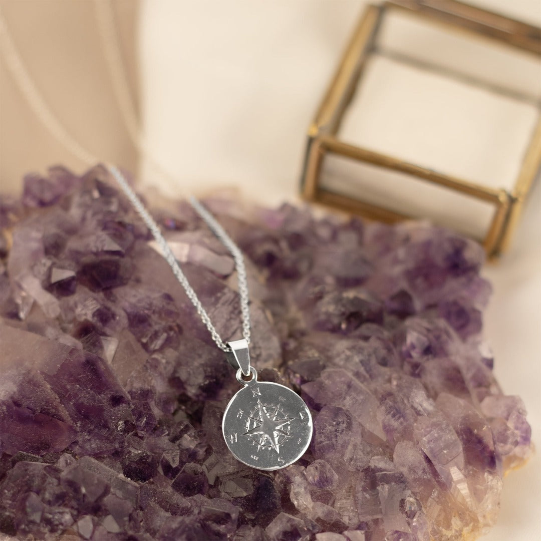 Kompass Charm Silber - Spirit of Liebs