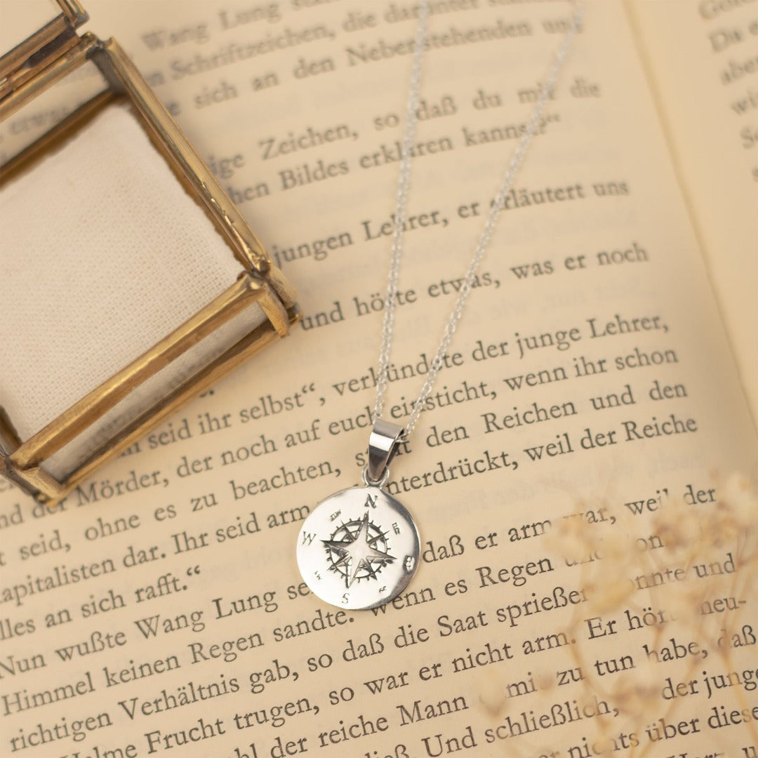 Kompass Charm Silber - Spirit of Liebs