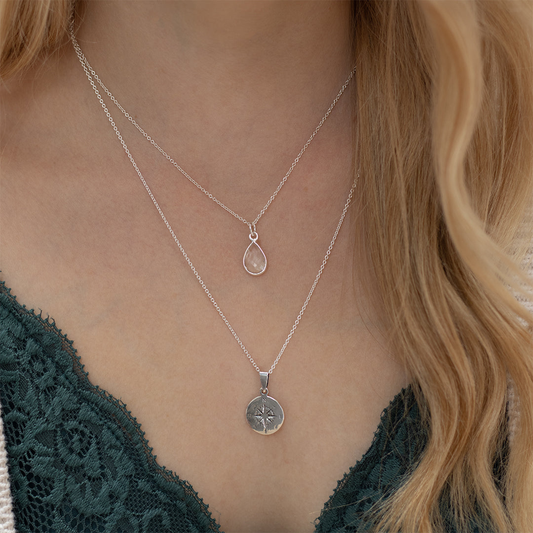 Kompass Charm Silber - Spirit of Liebs