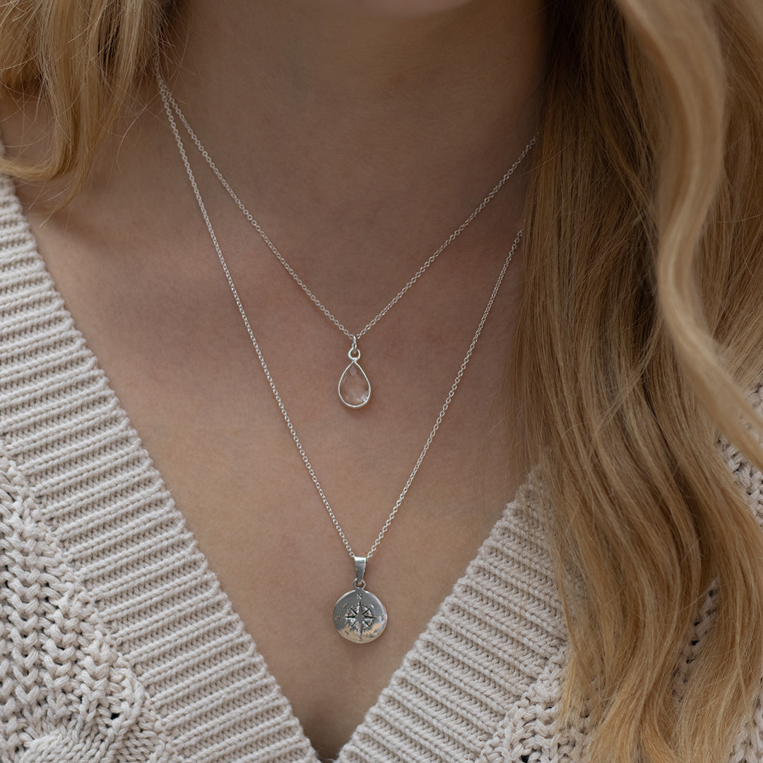 Kompass Charm Silber - Spirit of Liebs