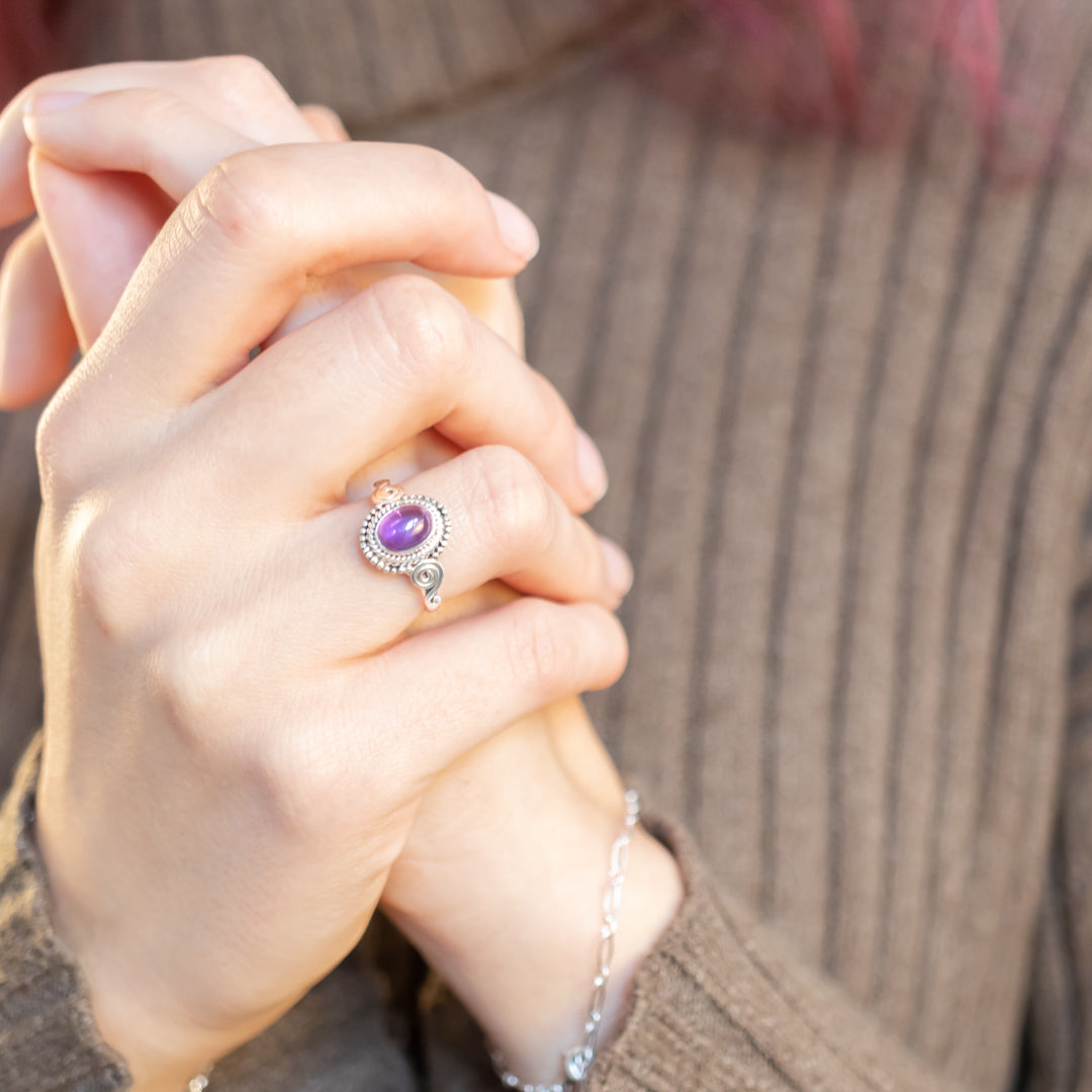 Nirmala Amethyst Ring Silber - Spirit of Liebs