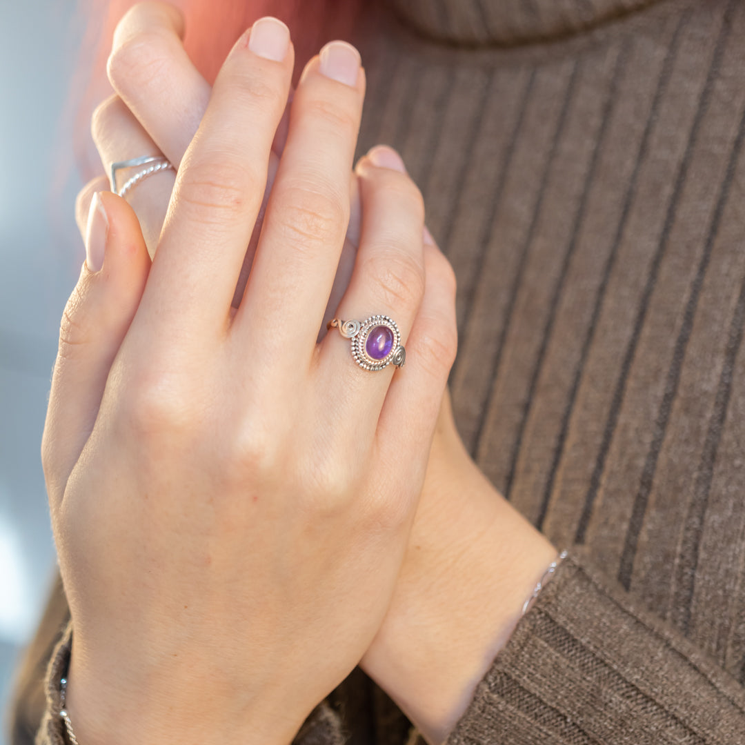 Nirmala Amethyst Ring Silber - Spirit of Liebs