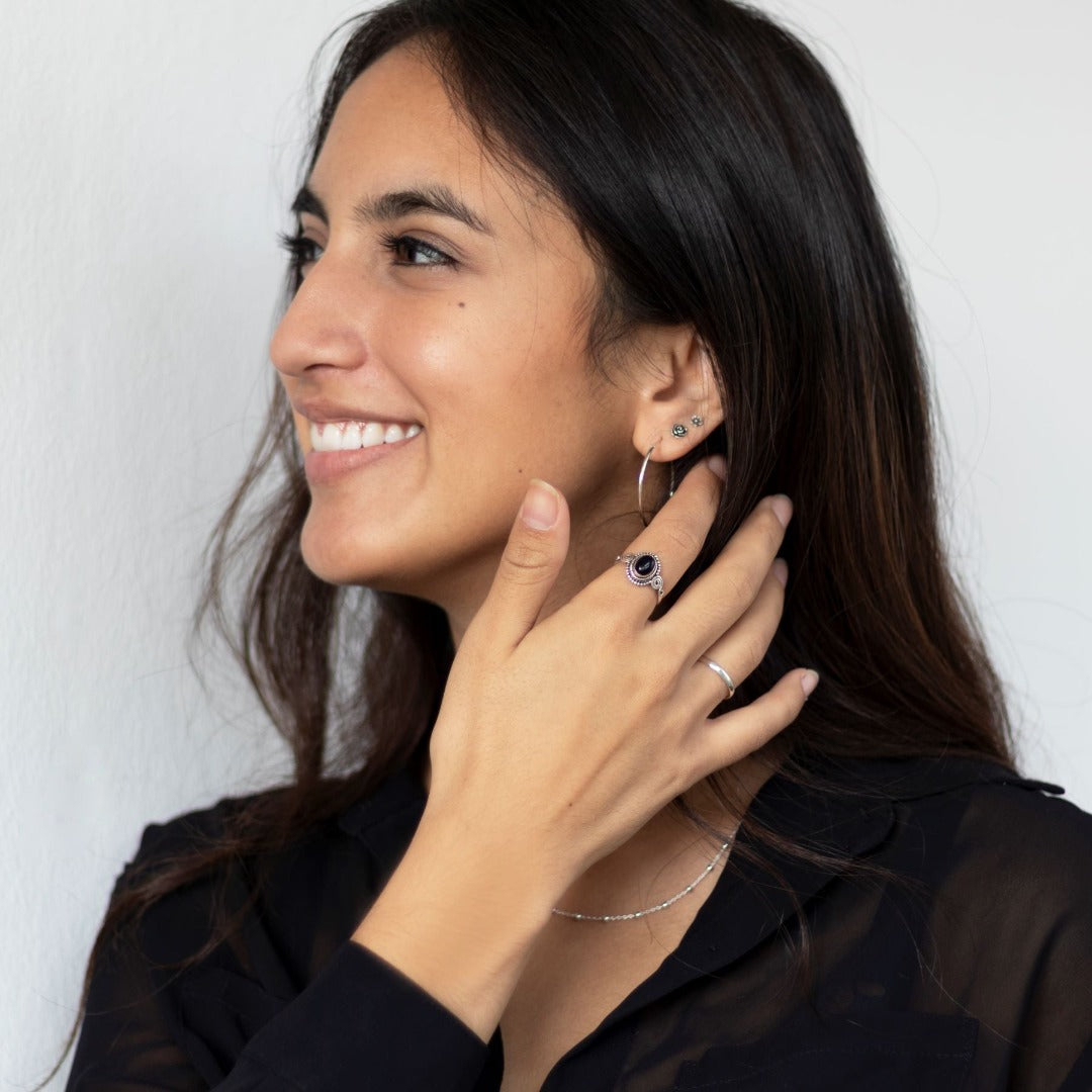 Nirmala Onyx Ring Silber - Spirit of Liebs