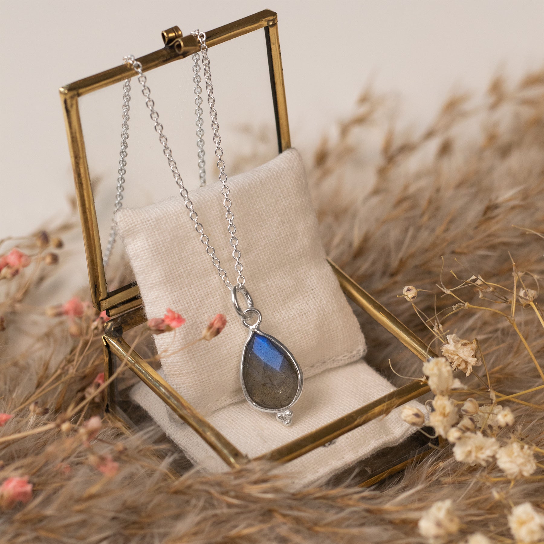 RIO Drops Labradorit Charm Silber - Spirit of Liebs