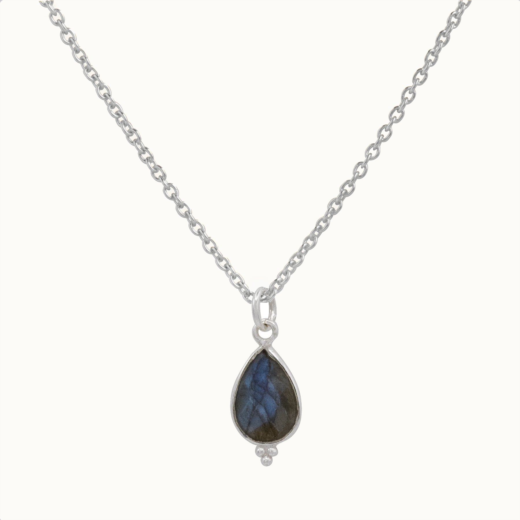 RIO Drops Labradorit Charm Silber - Spirit of Liebs