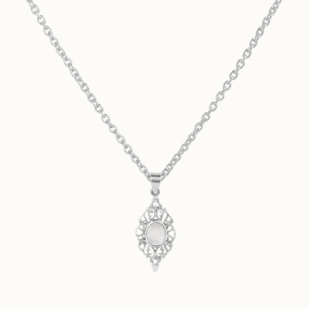 Sahara Weißes Perlmutt Charm Silber - Spirit of Liebs